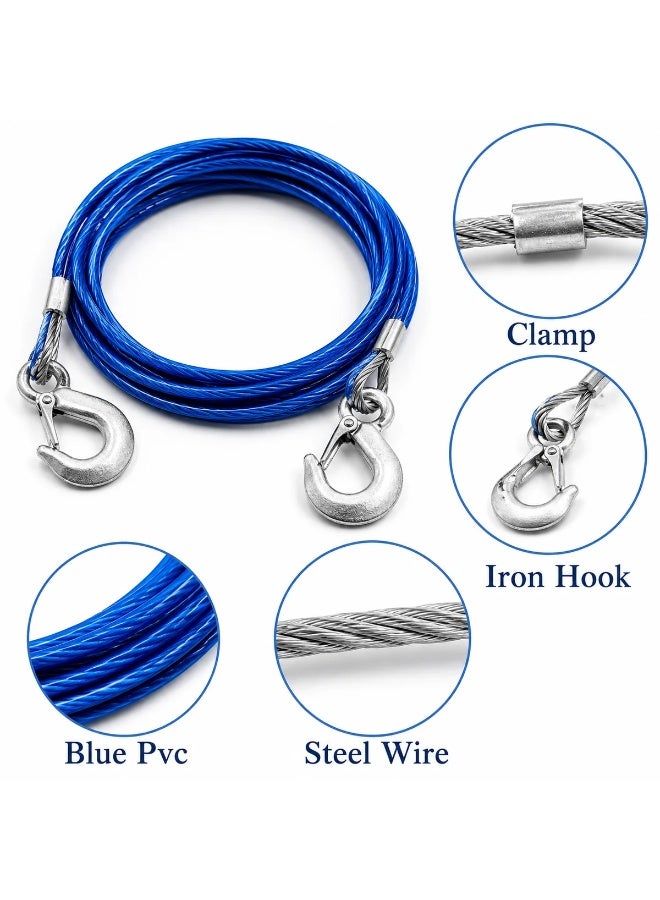 Heavy-Duty Steel Wire Car Towing Rope – 4M, 10mm, 5-Ton Capacity - Image 4