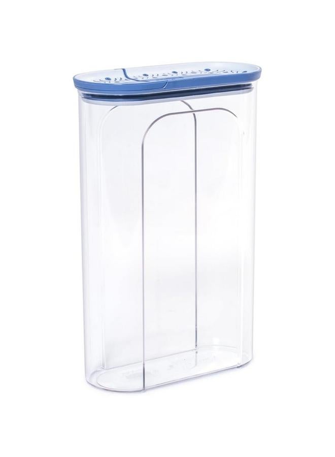 Stefanplast Tosca Plastic Cereal Jar with Airtight Lid Clear and Blue 2.8 Liter 55031 - Image 2