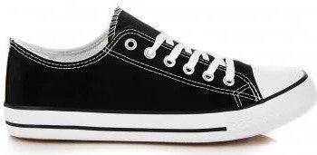 Cihan Shoes Short Linen Black White Sneakers Converse - Image 3