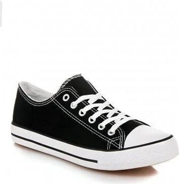 Cihan Shoes Short Linen Black White Sneakers Converse - Image 2