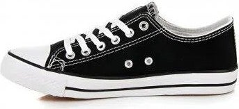 Cihan Shoes Short Linen Black White Sneakers Converse - Image 4