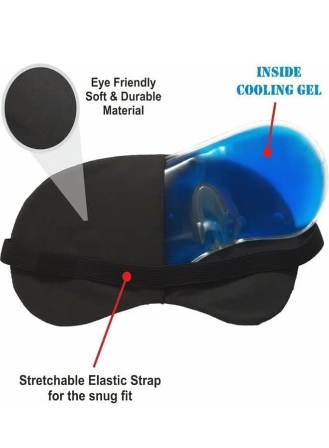 SIMESTICH Eye Mask with Cooling Gel Eye Mask for Dark Circles, Dry Eyes, Pain Relief & Redness | Gel Patches for Relaxation & Sleep | Cooling Mask for Men & Women (Blue) - Image 2