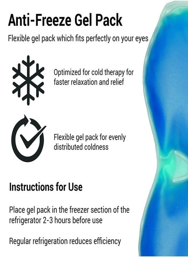 SIMESTICH Eye Mask with Cooling Gel Eye Mask for Dark Circles, Dry Eyes, Pain Relief & Redness | Gel Patches for Relaxation & Sleep | Cooling Mask for Men & Women (Blue) - Image 5