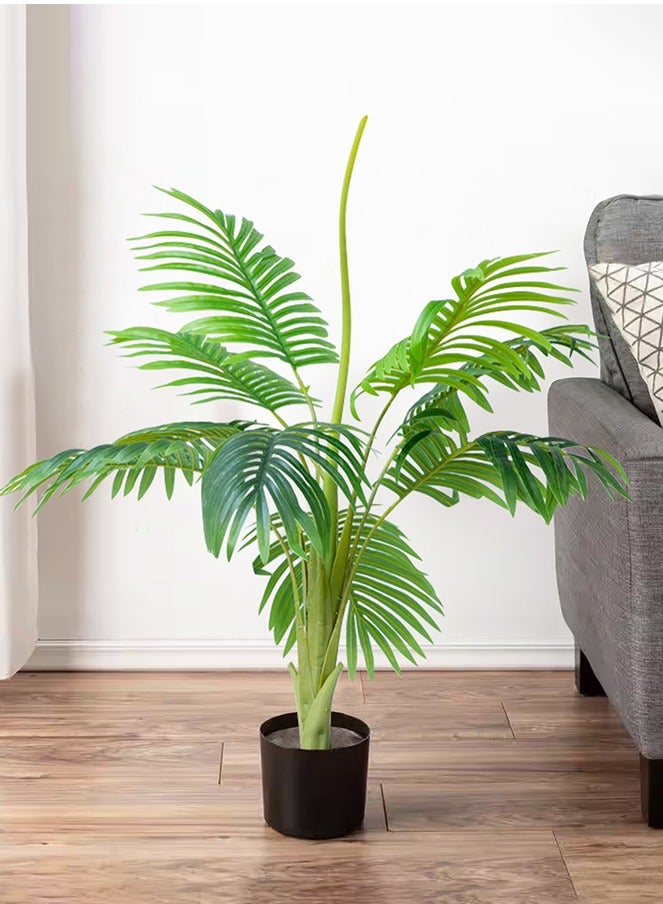 Snooe Artificial Tree,74cm Artificial Tree with Lifelike Branches&Leaves,Fake Tree Tropical Plants for Home Decor Office (Needle Leaf - 9 leaves) - Image 5