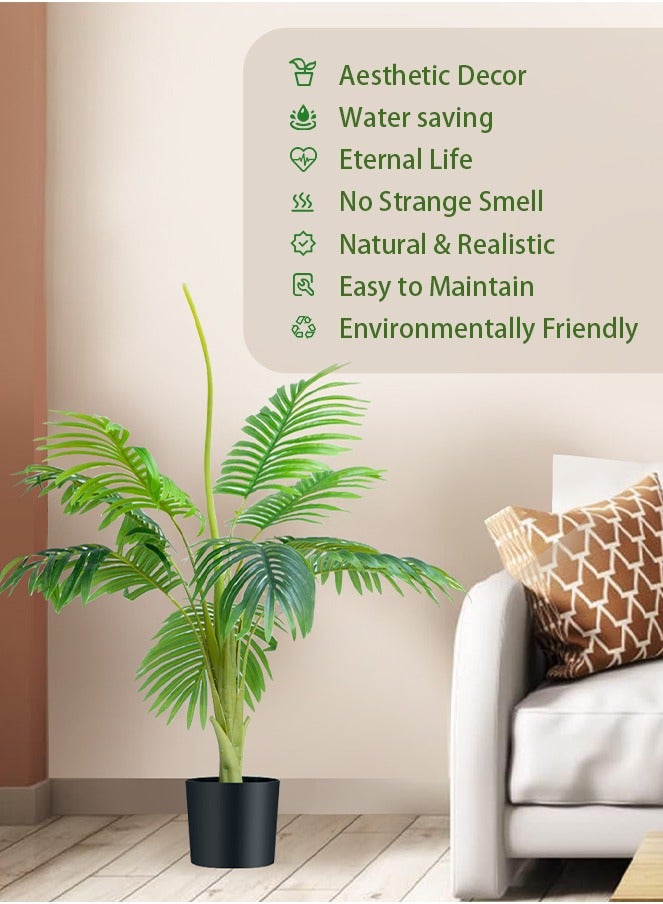 Snooe Artificial Tree,74cm Artificial Tree with Lifelike Branches&Leaves,Fake Tree Tropical Plants for Home Decor Office (Needle Leaf - 9 leaves) - Image 2