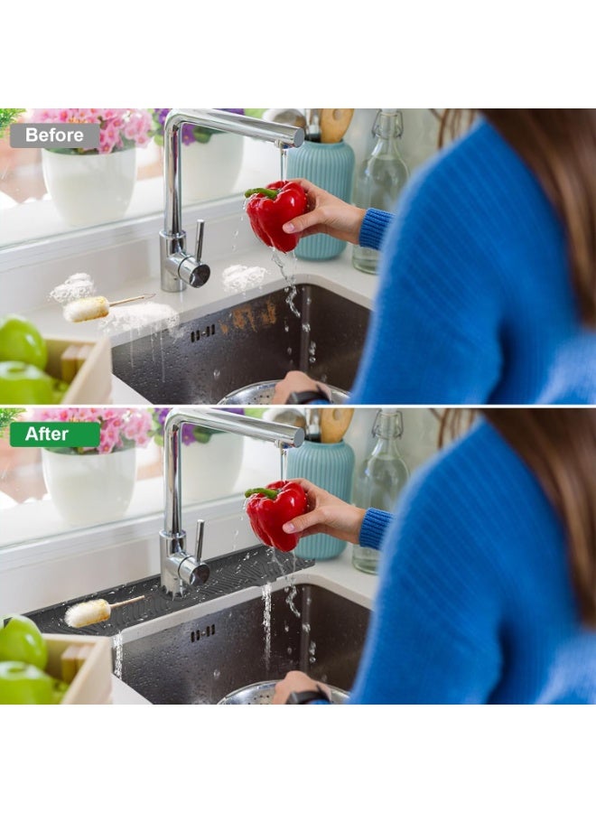 HOMESTAR 33inch Kitchen Sink Splash Guard,Silicone Sink Splash Guard, Kitchen Faucet Drain Mat, Longer Silicone Sink Mat for Kitchen Bathroom, Drip Protector Splash Countertop - Image 4
