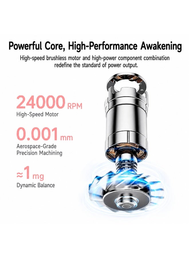 MINISO Professional Hair Dryer 2000W | 300 Million Negative Ions | Foldable Handle | Fast Drying | 3 Heat & 2 Speed Settings | Overheat Protection | White - Image 3