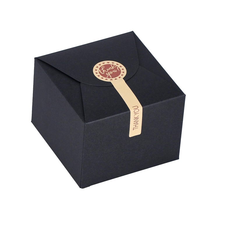 WEWILUCK Small Black Boxes for Gifts 10 PCS Gift Box with Stickers for Thanksgiving Anniversaries Party Birthday Graduations and More475 x 475 x 353 - Image 2