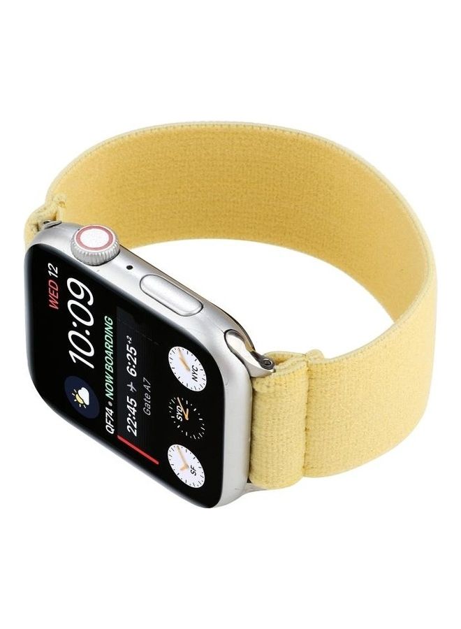 NIBEMINENT Replacement Watchband For Apple Watch Cream/Yellow - Image 3