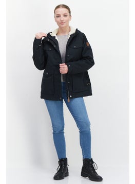 Trespass Women Solid Fleece Puffer Jacket, Black  - Image 2