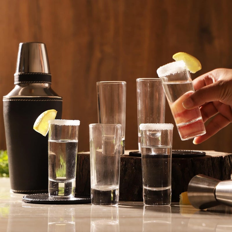 The Decor Mart كؤوس شوت رفيعة وطويلة من ديكور مارت 6 كؤوس شوت 4 4 10 سم 70 مل - Image 3