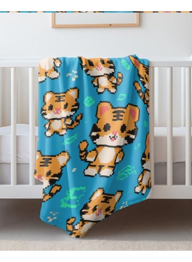 عام بطانية رقيقة من الفانيلا الكرتونية للأطفال والرضع (دافئة ومريحة، ومناسبة للنوم والألعاب) 70 سم * 100 سم - Image 4