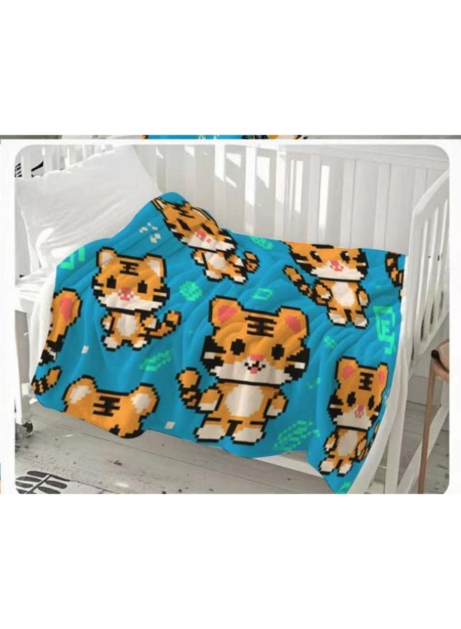 عام بطانية رقيقة من الفانيلا الكرتونية للأطفال والرضع (دافئة ومريحة، ومناسبة للنوم والألعاب) 70 سم * 100 سم - Image 2