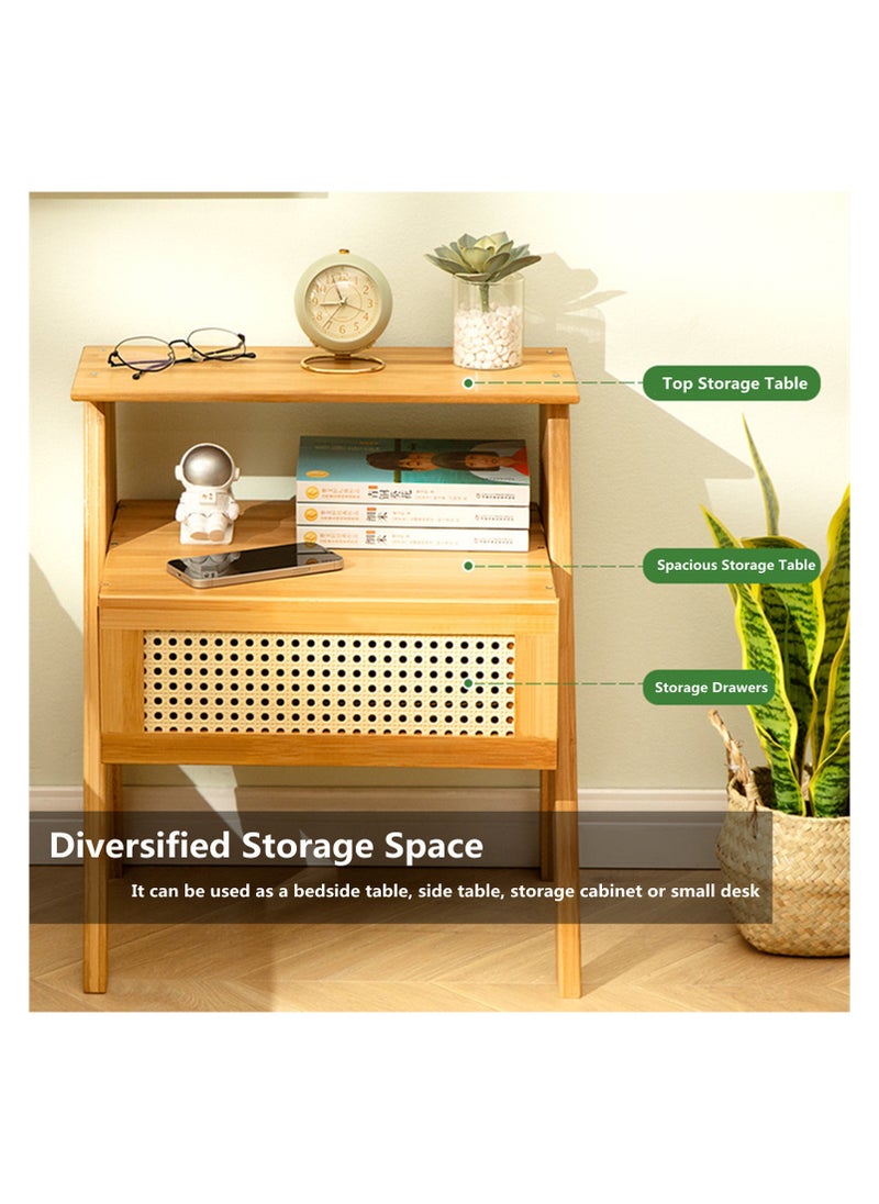 HXDream Bedside Table,Night Stand,Nightstand with Drawer,Suitable for study, living room, bedroom  - Image 3