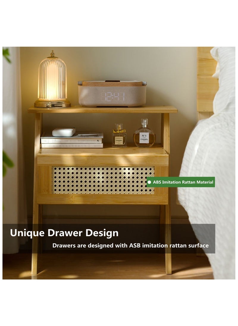 HXDream Bedside Table,Night Stand,Nightstand with Drawer,Suitable for study, living room, bedroom  - Image 4
