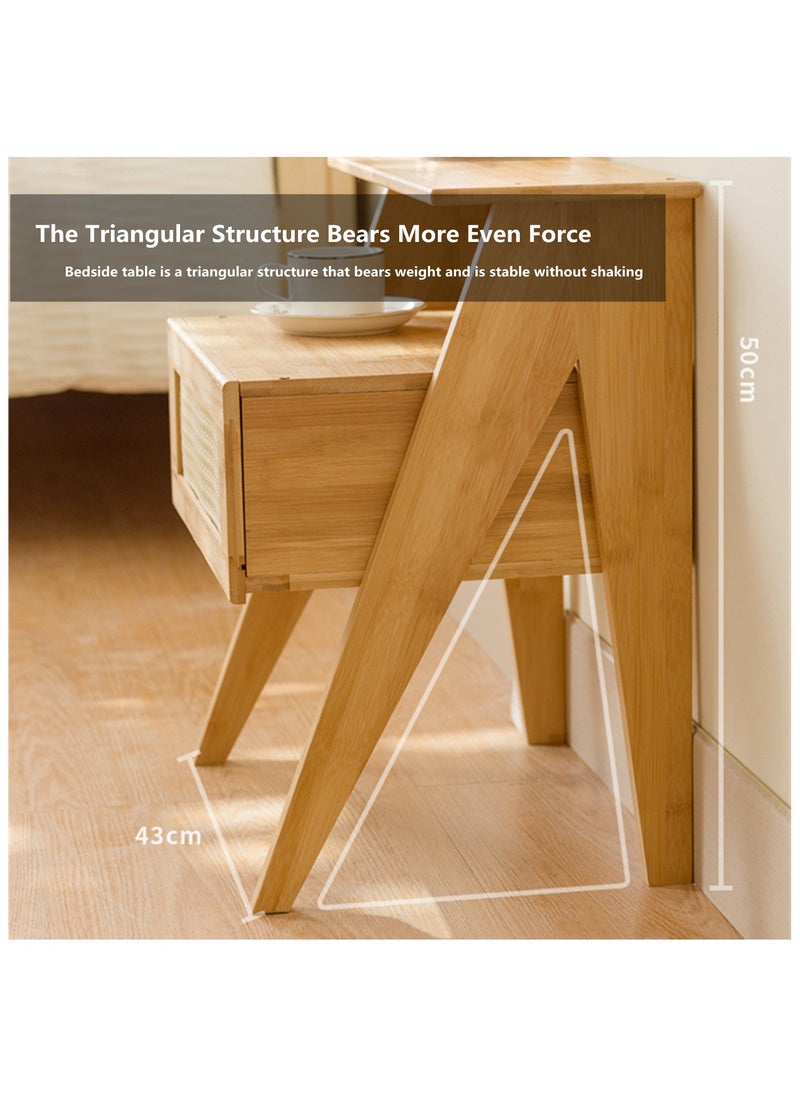 HXDream Bedside Table,Night Stand,Nightstand with Drawer,Suitable for study, living room, bedroom  - Image 5