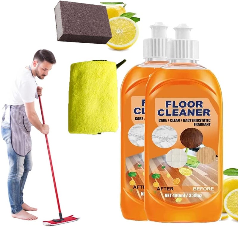 3/5pcs NML Floor Cleaner, Honifee Floor Cleaner, VML Floor Cleaner, Powerful Decontamination Floor Cleaner, Wood Floor Stain Remover, Hard Surface Floor Tile Cleaner (2PCS-100ML) 2PCS-100ML - Image 1
