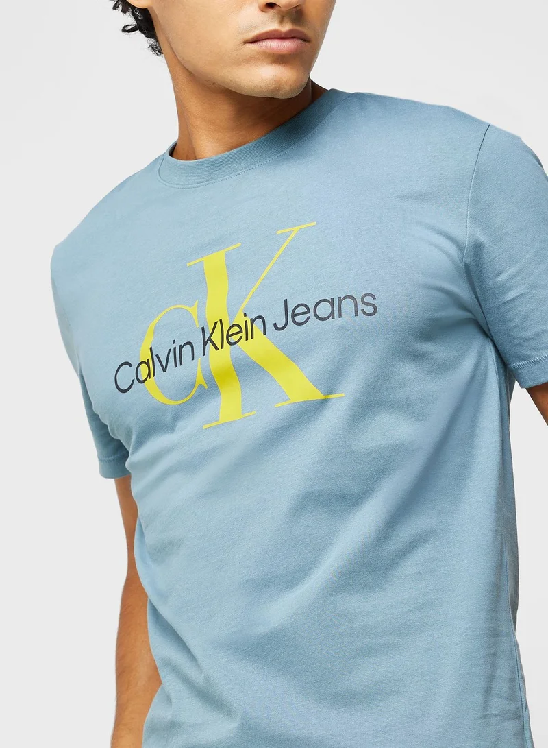 Calvin Klein Jeans Mono Logo Crew Neck T-Shirt