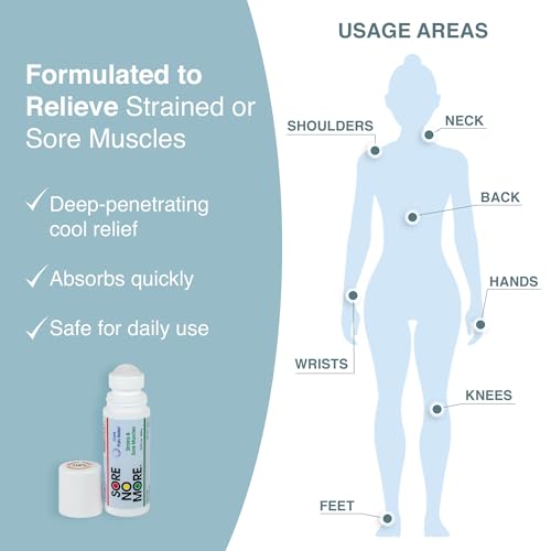 Sore No More Cool Relieving Gel for Aches Pains in Muscles Joints associated with Strains Bruises Sprains Absorbs Quickly with a Refreshing Lemon Aroma 3 oz RollOn - Image 5