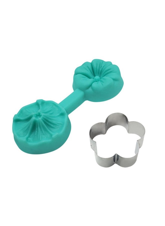 Specially For Simulation Petal Silicone Mold Clamping Mold Flip Sugar Decorative Five-petal Flower-shaped Stainless Steel Cutting Mold Set-Color:（23g）SS-90+VM214 - Image 5