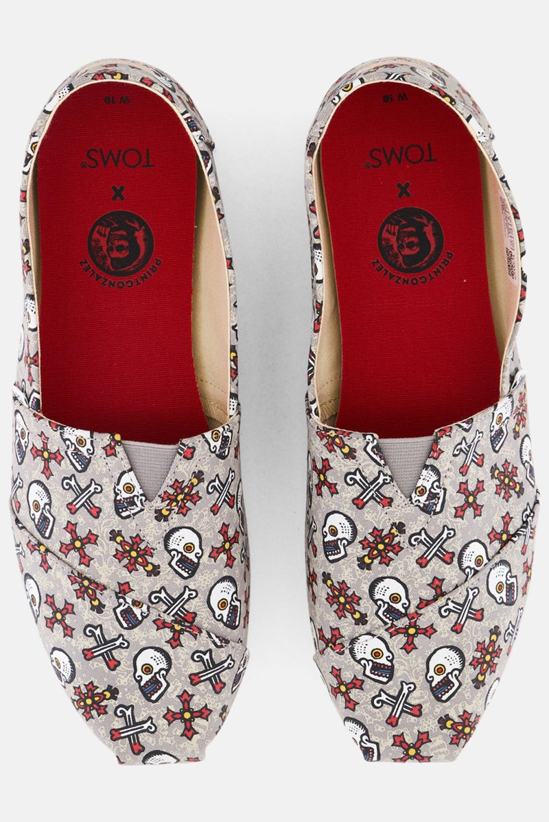 TOMS Women Slip On Casual Shoes, Grey Combo - Image 3