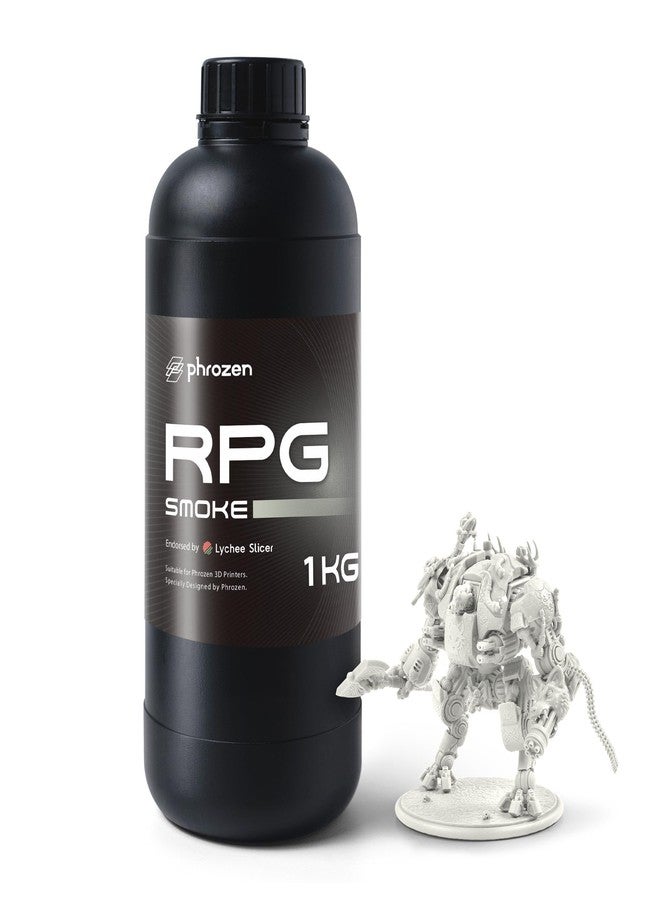 phrozen 3D Printer Rapid Resin [RPG], Low Shrinkage Superior Precision Smooth Surface Finish, 405nm LCD UV-Curing Photopolymer Resin, Smoke (1KG)