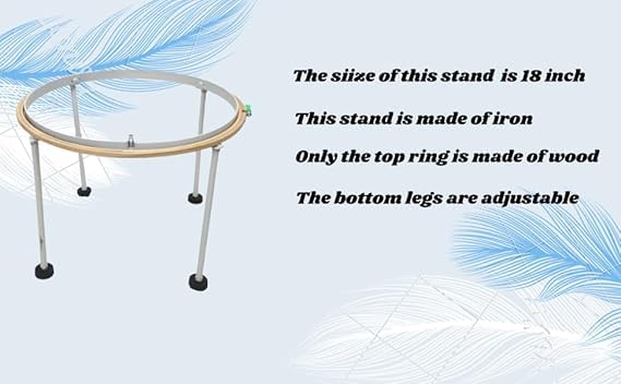 18 Inch Aari Work Stand with Hoop Ring- White Color, Adjustable, Durable, Easy to Use, Embroidery Frame for Handicraft, Stitching, Crafting, Needlework, DIY Projects Portable  - Image 5