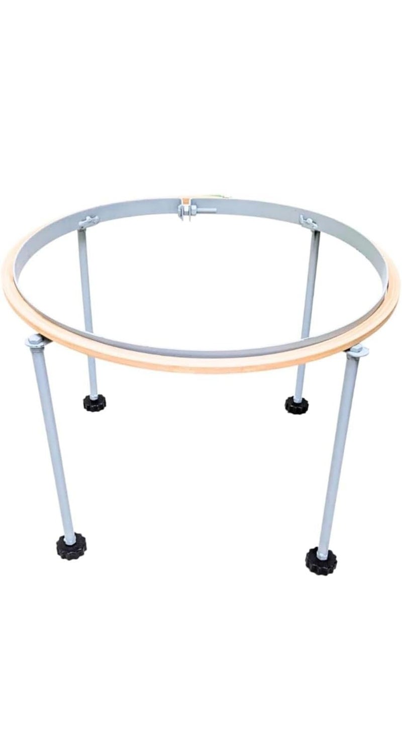 18 Inch Aari Work Stand with Hoop Ring- White Color, Adjustable, Durable, Easy to Use, Embroidery Frame for Handicraft, Stitching, Crafting, Needlework, DIY Projects Portable  - Image 1