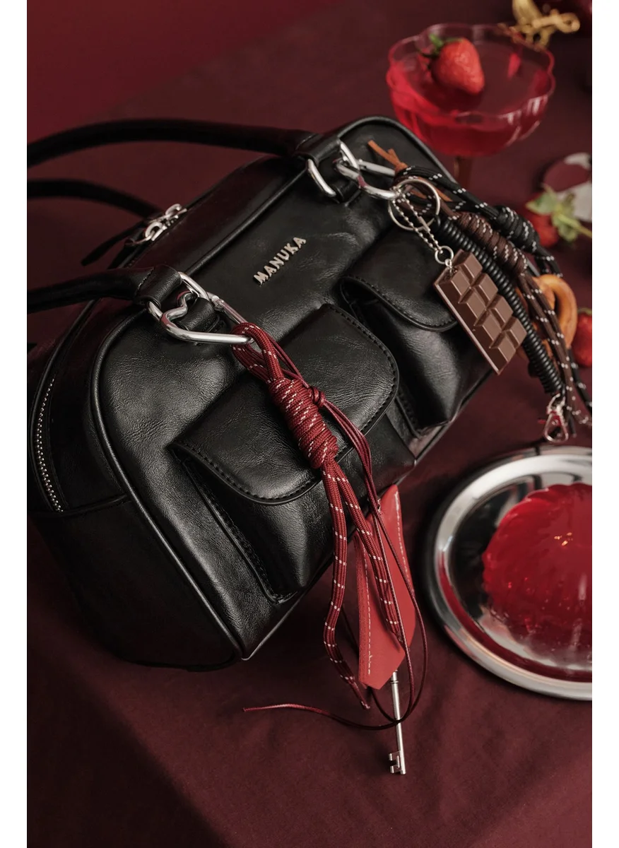 مانوكا Retro Bag with Pocket Black