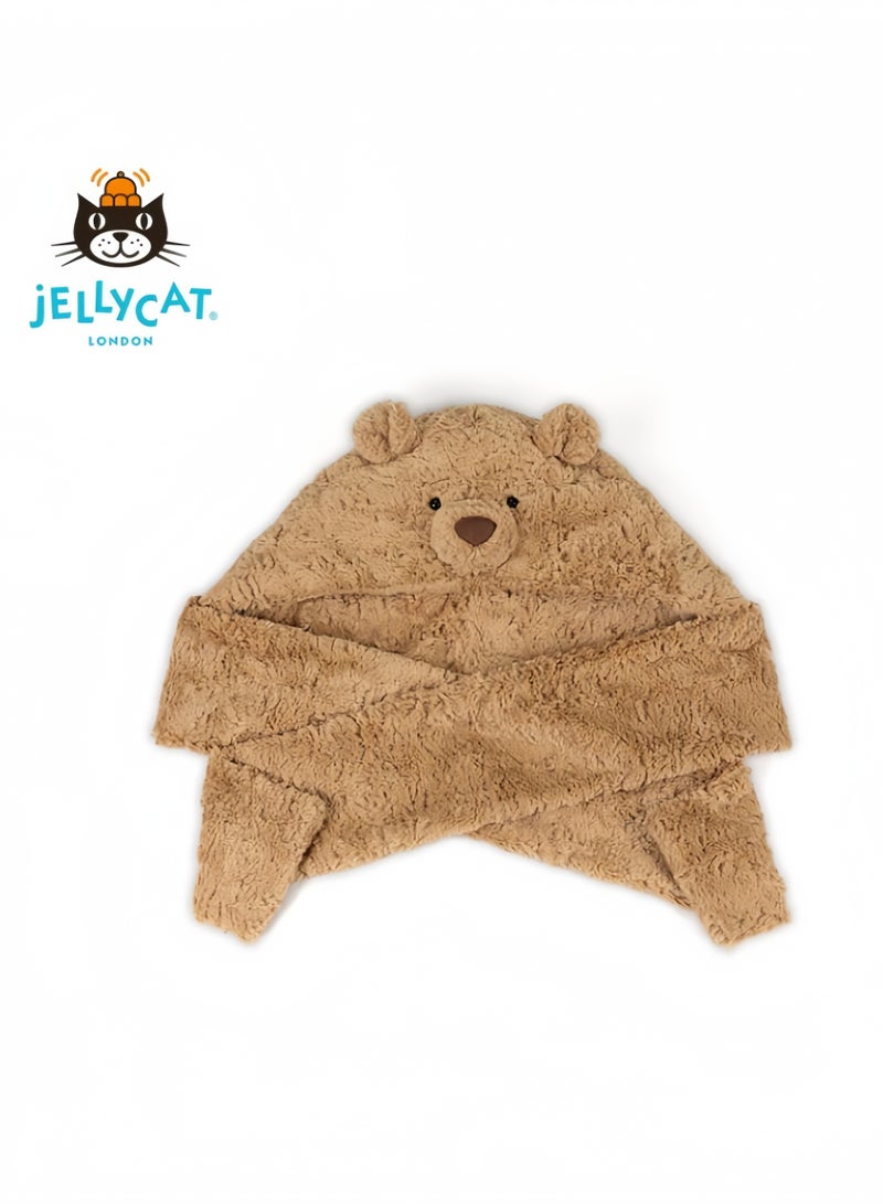 Jellycat Barcelona Bear Hooded Scarf One Piece Plush Hat Scarf Gift 2025 New  Product - Image 2
