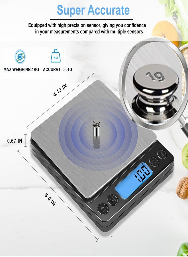 SKEAP Gram Scale 0.01g Accuracy, Food Scales Kitchen Digital Weight Grams & OZ, Jewelry Scale, High Accuracy Gram Scale, Digital Scale with Charging,Batteries and USB Cable Included - Image 2