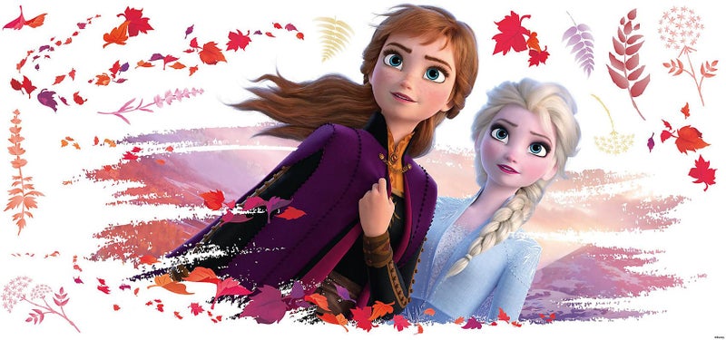 RoomMates RMK4076GM Frozen 2 Elsa and Anna Peel and Stick Wall Decals