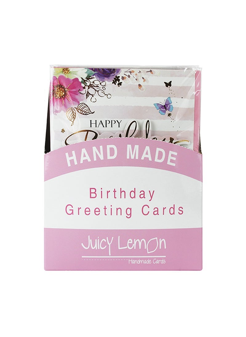 EuroWrap Juicy Lemon Floral Greeting Card 50 Cards  - Image 1