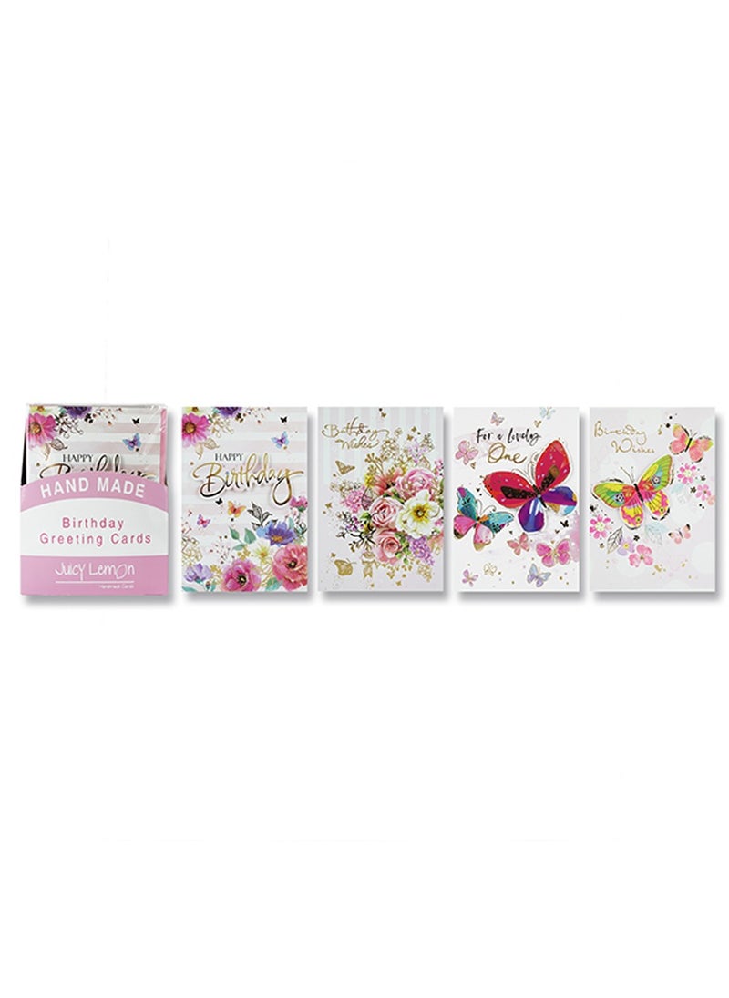 EuroWrap Juicy Lemon Floral Greeting Card 50 Cards  - Image 2