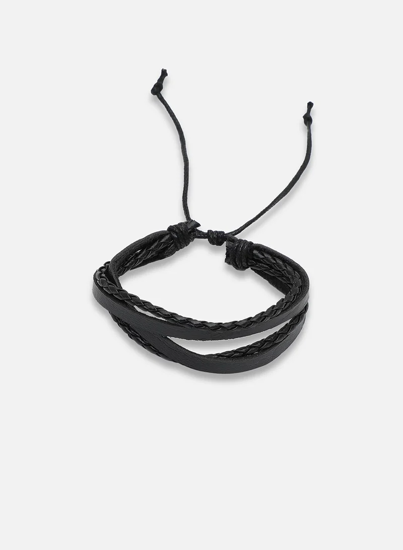 SOHI  Trendy Casual Pu Leather Designer Artificial Bracelet Jewellery  | Best Price UAE