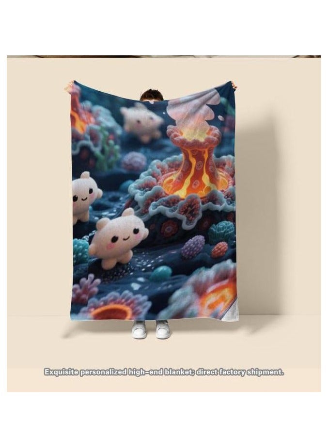 general Flannel thin blanket (warm and comfortable, suitable for sleep, gaming, dust removal and sandproof) 150cm*200cm - 361 - Image 3