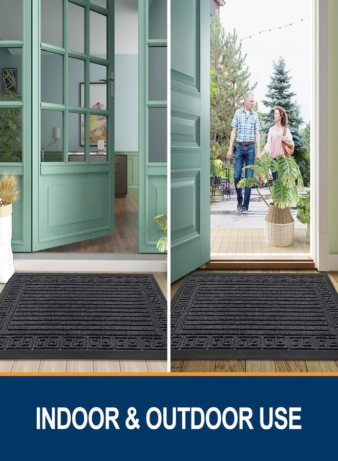 Finchitty Front Door Mat Outdoor Entrance, Heavy Duty Sturdy Rubber Doormat, Stain and Fade Resistant, Easy to Clean, Low Profile Indoor Outdoor Mat for Entryway and Patio, 47x32, Grey - Image 5