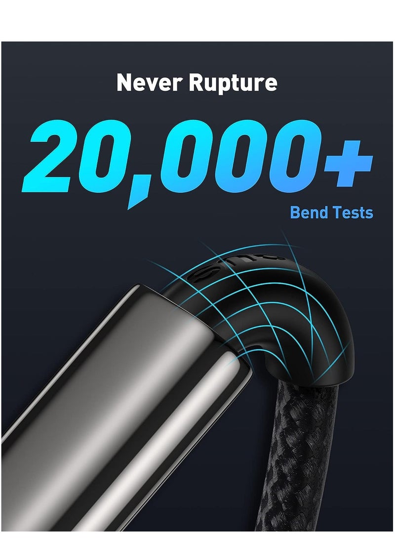 بيسوس كابل USB C بطول 1 متر، 100 وات PD 5A QC 4.0 شحن سريع كابل USB C إلى USB C كابل شاحن USB من النوع C مضفر من النايلون وسبائك الزنك لهاتف iPhone 15/Pro/Plus/Pro Max/MacBook/iPad Pro/Air/Mini/Samsung S23/S22 والمزيد - Image 4