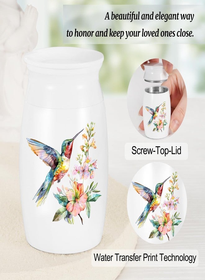 Abooxiu Small Urns for Human Ashes 3 Inches Mini Urn for Ashes Aluminium Memorial Small Ash Keepsake Urn Hummingbird Mini Cremation Funeral Burial Urn Ashes Holder for Adult Males or Females - Image 3