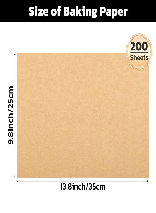 Beasea Parchment Paper Sheets for Baking, 200pcs 10x14 Inch Unbleached Precut Nonstick Heavy Duty Natural Parchment Baking Paper Sheets for Air Fryer Cooking, Grilling, Frying and Steaming - Image 2