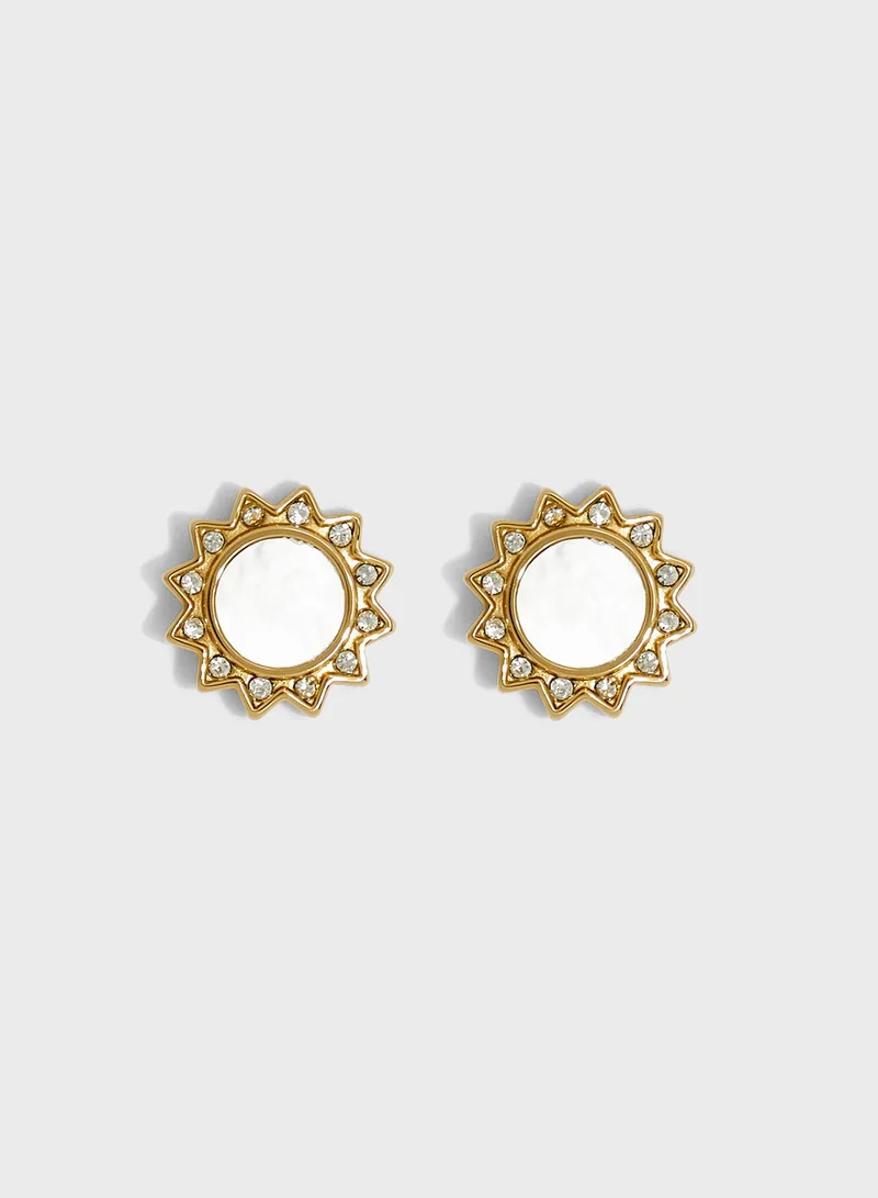 FOSSIL Mother Of Pearl Stud Earrings