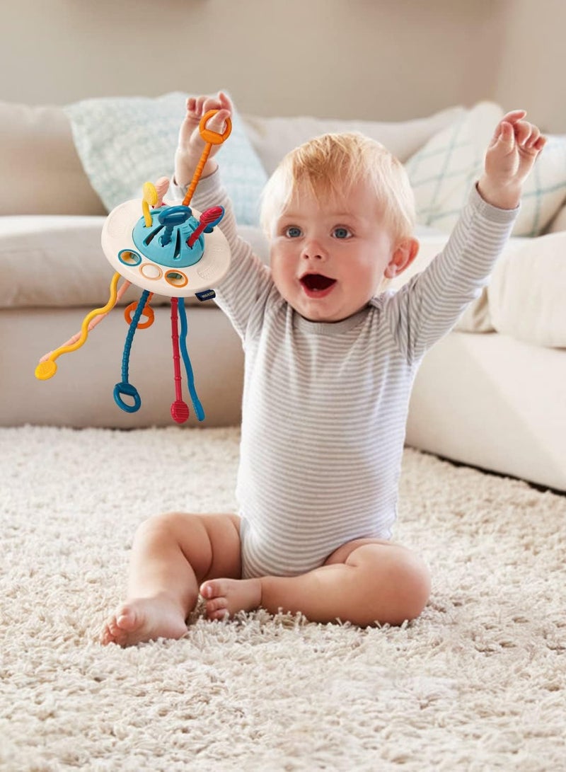 Baby Montessori Toys - Toddlers Sensory Toys with Food Grade Silicone Pull String Activity Toy Developing Fine Motor Skills Toys  - Image 5