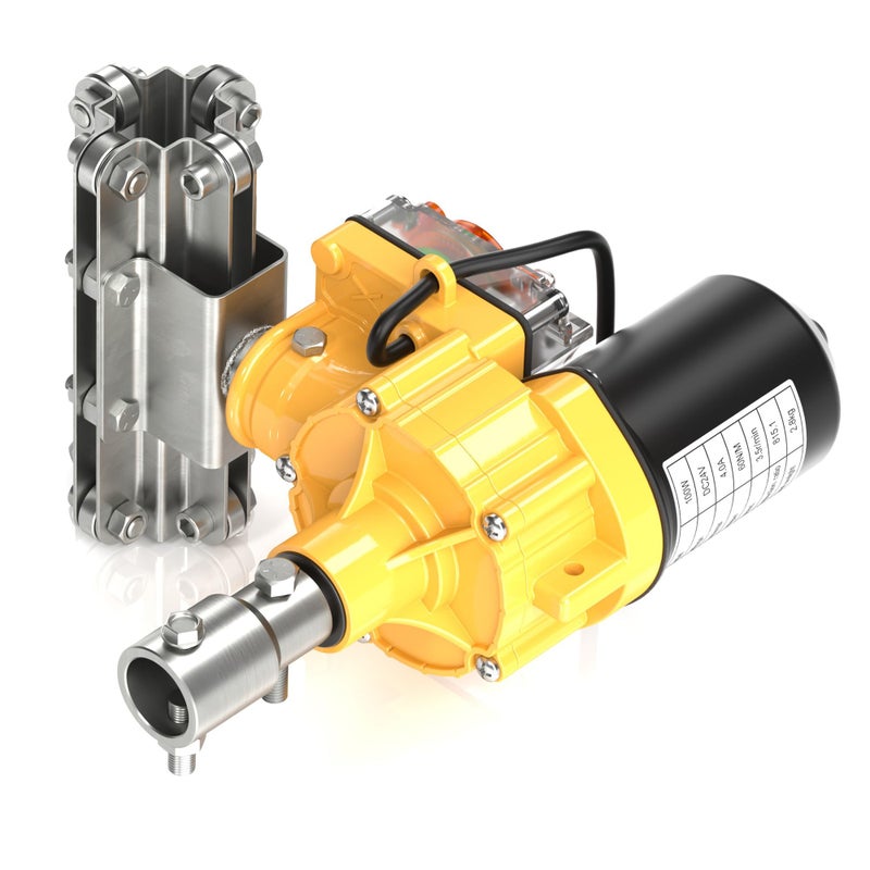 KZU Greenhouse Film Roll Up Motor, 24V 100W Greenhouse Cooling System Roll-up Motor with Climber for Greenhouse Ventilation Clearance, Greenhouse Parts Accessories - Image 1