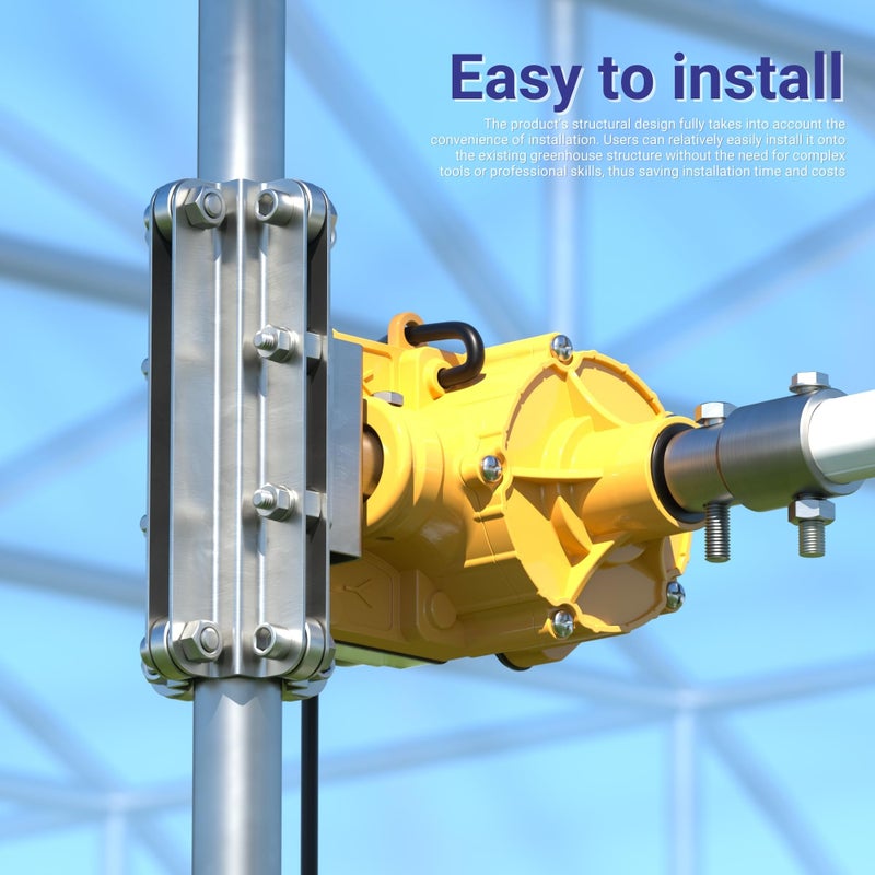 KZU Greenhouse Film Roll Up Motor, 24V 100W Greenhouse Cooling System Roll-up Motor with Climber for Greenhouse Ventilation Clearance, Greenhouse Parts Accessories - Image 3