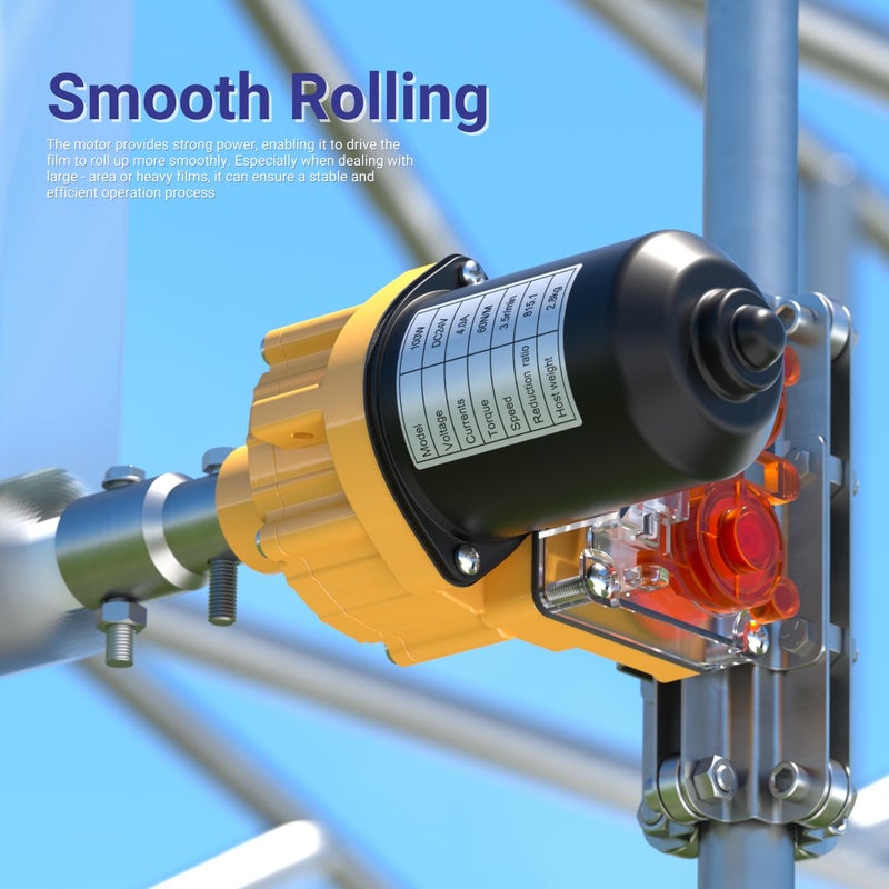 KZU Greenhouse Film Roll Up Motor, 24V 100W Greenhouse Cooling System Roll-up Motor with Climber for Greenhouse Ventilation Clearance, Greenhouse Parts Accessories - Image 5