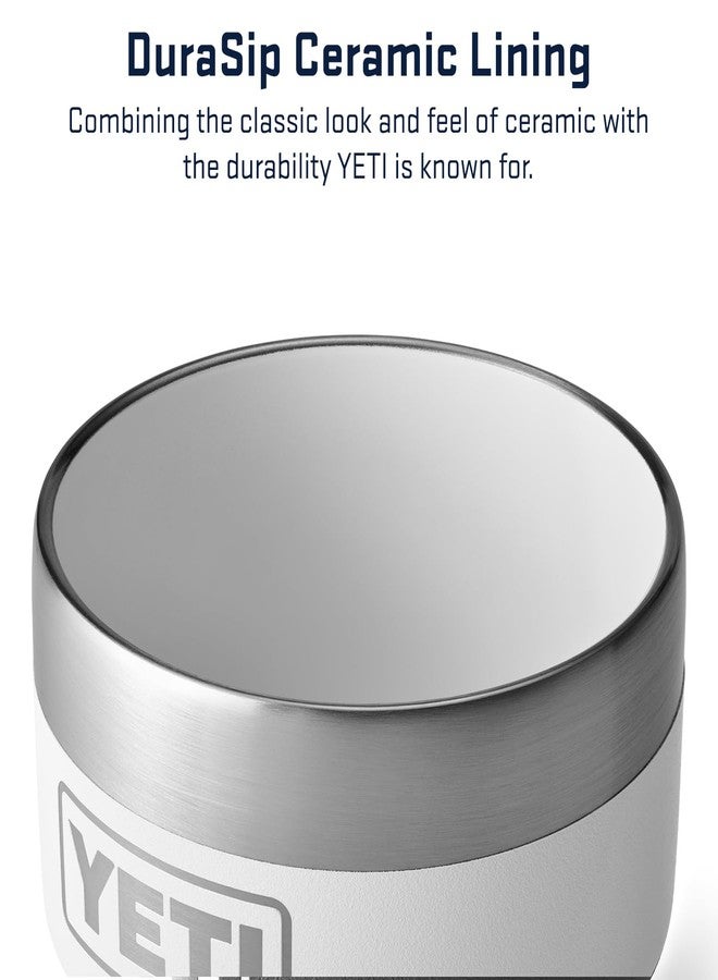 يتي كوب YETI Rambler قابل للتكديس سعة 4 أونصات، مصنوع من الفولاذ المقاوم للصدأ، معزول بتفريغ الهواء، كوب قهوة/إسبريسو، عبوة من قطعتين، أبيض - Image 3