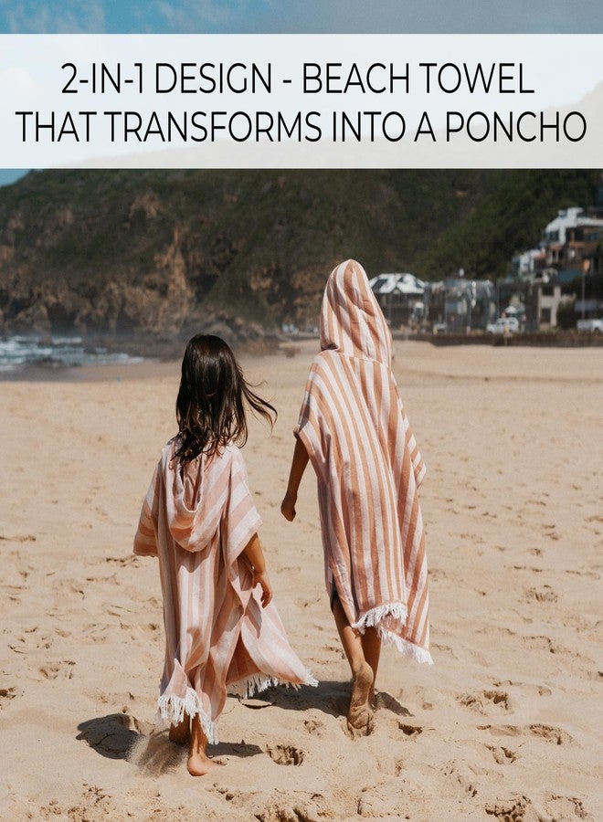 ZICOTO منشفة شاطئ أنيقة بغطاء رأس للأطفال من زيكوتو - بونشو فائق النعومة وسريع الجفاف للأطفال الصغار من عمر سنة إلى 3 سنوات مصنوع من قطن فاخر - غطاء مثالي للأطفال في أيام الشاطئ أو حمام السباحة أو أثناء الاستحمام. - Image 3