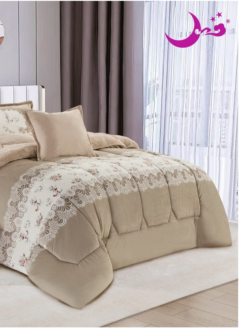 6 Piece Winter Royal Comforter One Velvet Side And One Side Fur King Size 220x240 cm - pzsku/ZA7769499949D1366B746Z/45/_/1728719342/77dc94b9-0162-442c-ac12-0d49132886eb