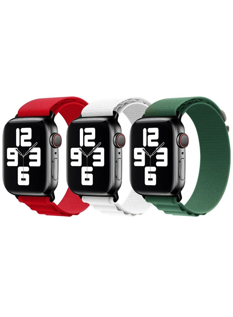 CATANES 3 Pack Of Apple Watch Alpine Loop Band 38mm 40mm 41mm Women Men Adjustable with Metal G-Hook Strap for iWatch Series 7/SE/6/5/4/3/2/1 Multicolour - Image 3