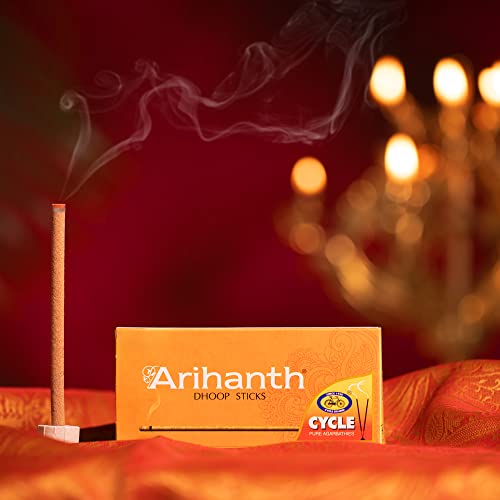 Cycle Pure Arihant Bambooless Dhoop Sticks for Pooja, 4" Inch, 200 Incense Sticks with Free Dhoop Holder | Masala Dhoop Batti for Daily Rituals & Meditation | Charcoal Free | Burning Time: 30 Mins - Image 2